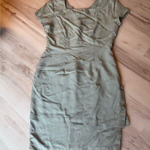 Vintage Mint Green Silk Dress